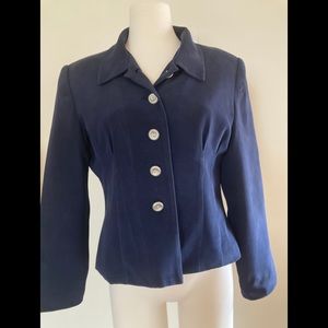 Mark Stone Fitted Silk Blazer.